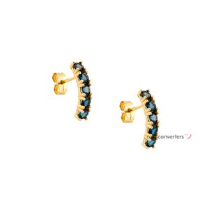 pendientes oro 18k con piedra