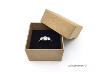 anillo oro 18k con piedra con circonita t. 19 (18,79 mm)