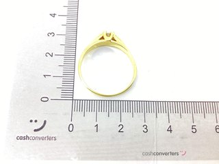 anillo oro 18k con piedra con circonita