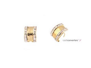 pendientes oro 18k con piedra con circonita
