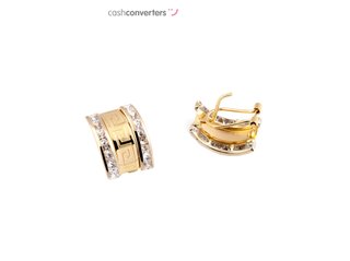 pendientes oro 18k con piedra con circonita