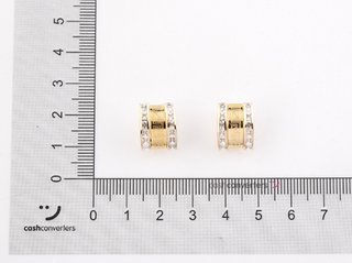 pendientes oro 18k con piedra con circonita