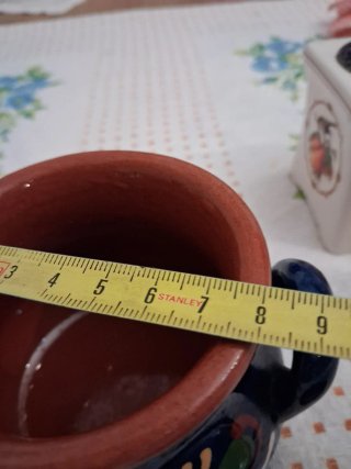 Vasetto in ceramica dipinto a mano
