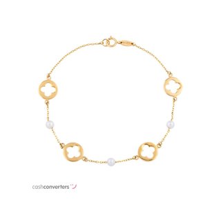 pulsera oro 18k con circonita