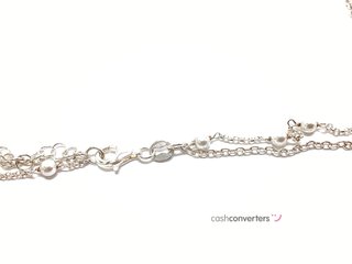 collar plata 925mm con piedra con perla 22.5cm