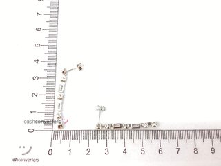 pendientes plata 925mm con piedra con circonita