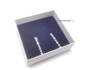 pendientes plata 925mm con piedra con circonita