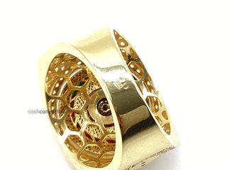 sello oro 18k con piedra con circonita