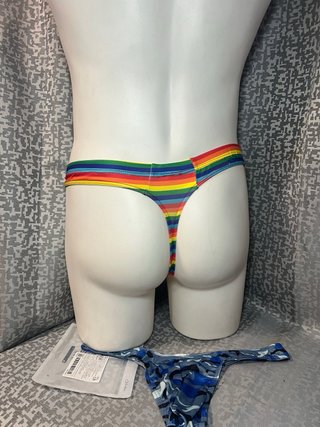 Calzoncillo Tanga Arcoíris y Camuflaje Uno M y L