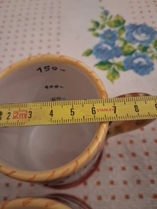 2 Tazze Ceramica Colorate Floreali dipinte a mano