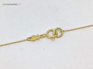 collar oro 18k con piedra con nacar 22cm