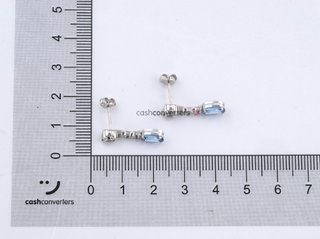 pendientes oro 18k con piedra con circonita