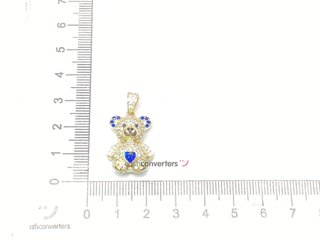 colgante oro 18k con piedra con circonita