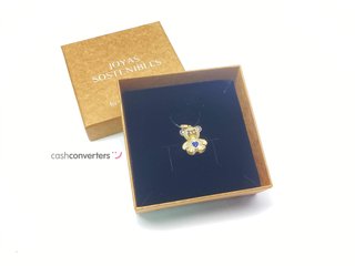 colgante oro 18k con piedra con circonita