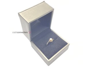 anillo oro 18k con piedra con circonita