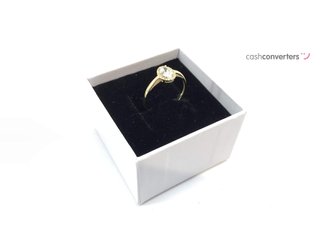 anillo oro 18k con piedra con diamante de laboratorio