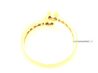anillo oro 18k con piedra con circonita