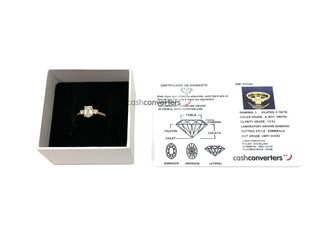 anillo oro 18k con piedra con diamante de laboratorio