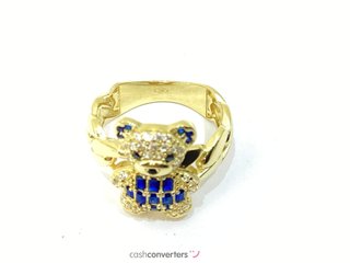 anillo oro 18k con piedra con circonita