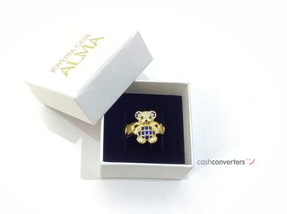 anillo oro 18k con piedra con circonita