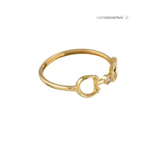anillo oro 18k con circonita