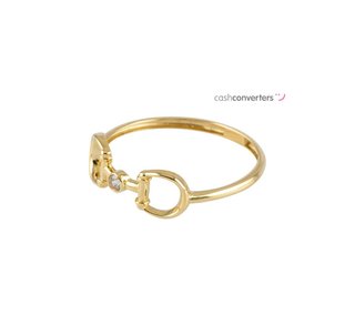 anillo oro 18k con circonita