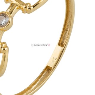 anillo oro 18k con circonita