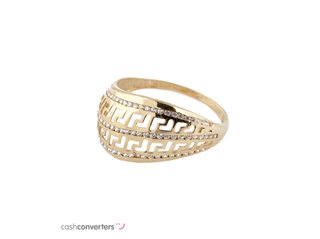 anillo oro 18k con piedra con circonita t. 14 (17,2 mm)