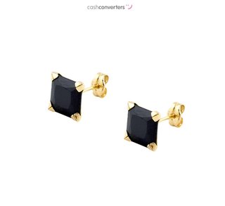 pendientes oro 18k con piedra con circonita