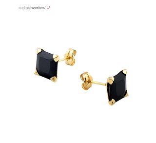 pendientes oro 18k con piedra con circonita