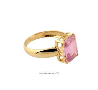 anillo oro 18k con piedra con circonita t. 20 (19,1 mm)