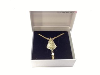 manita oro 18k con piedra con circonita