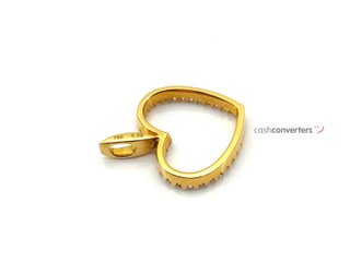 colgante oro 18k con piedra con diamante