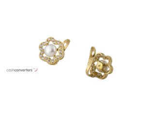 pendientes oro 18k con piedra con circonita