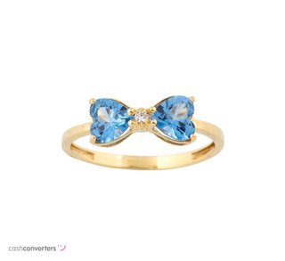 anillo oro 18k con piedra con circonita t. 22 (19,74 mm)