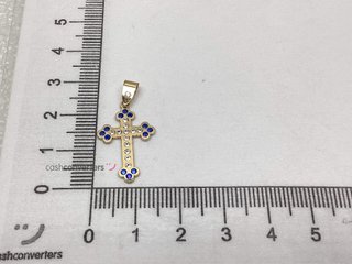 crucifijo oro 18k con piedra