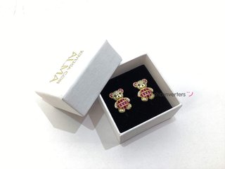pendientes oro 18k con piedra con circonita