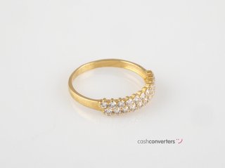 anillo oro 18k con piedra con circonita