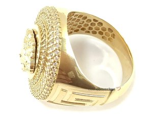 sello oro 18k con piedra con circonita