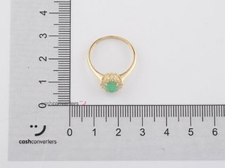 anillo oro 18k con piedra con circonita t. 20 (19,1 mm)