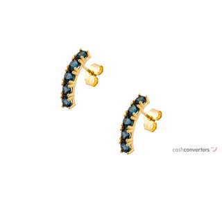 pendientes oro 18k con piedra
