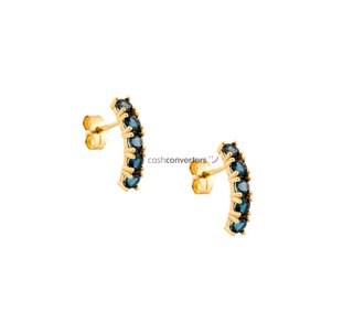 pendientes oro 18k con piedra