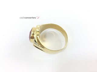 sello oro 18k con piedra con circonita