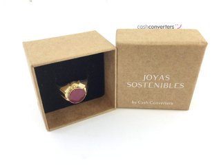 sello oro 18k con piedra con circonita