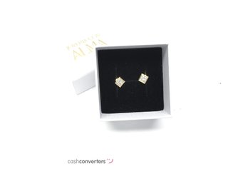 pendientes oro 18k con piedra con diamante de laboratorio