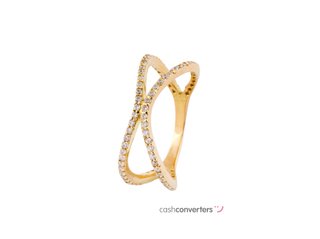 anillo oro 18k con piedra con circonita
