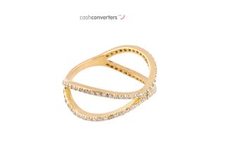 anillo oro 18k con piedra con circonita
