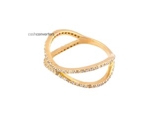 anillo oro 18k con piedra con circonita