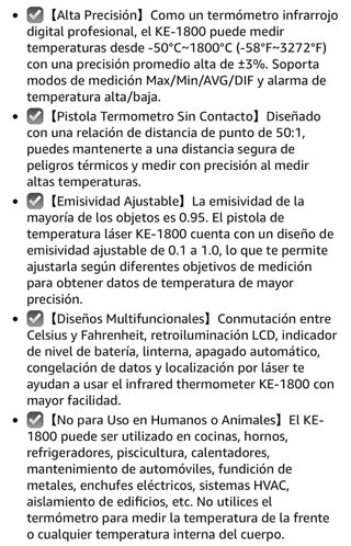 Termómetro infrarrojo digital