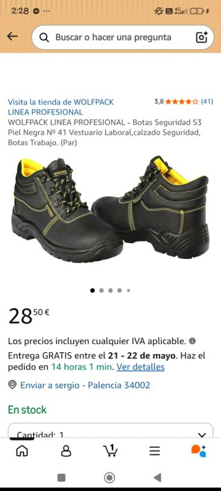Botas de seguridad FORLI negras y amarillas